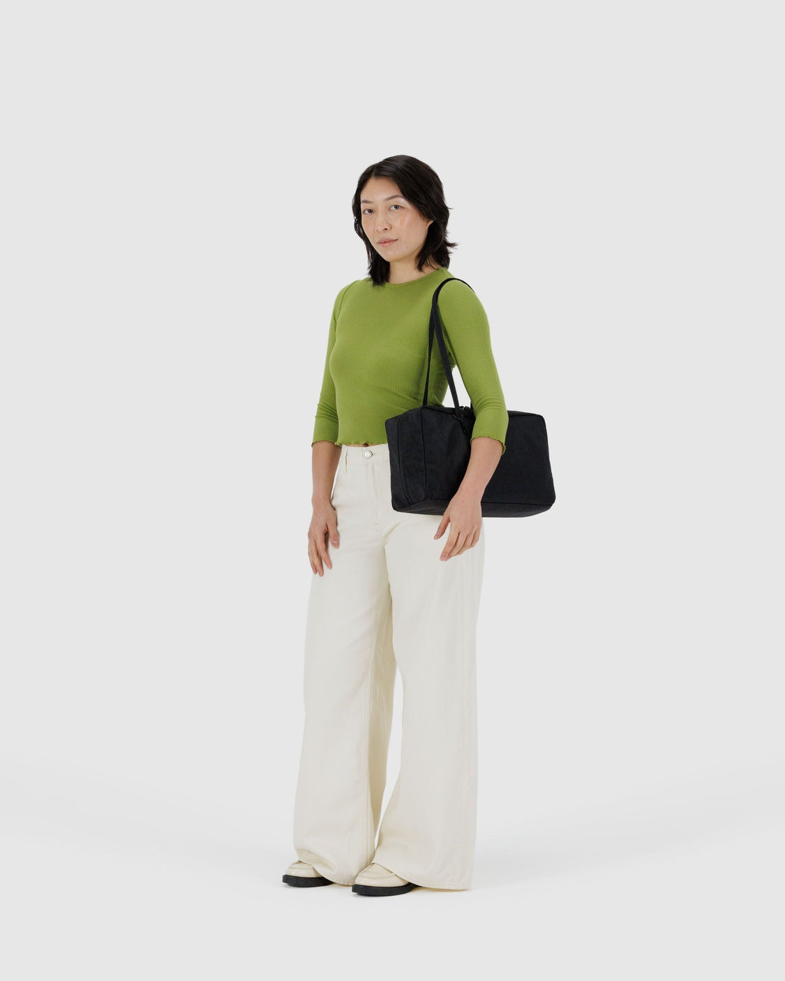 Medium Nylon Bowler Bag - Black - Premium City Carry