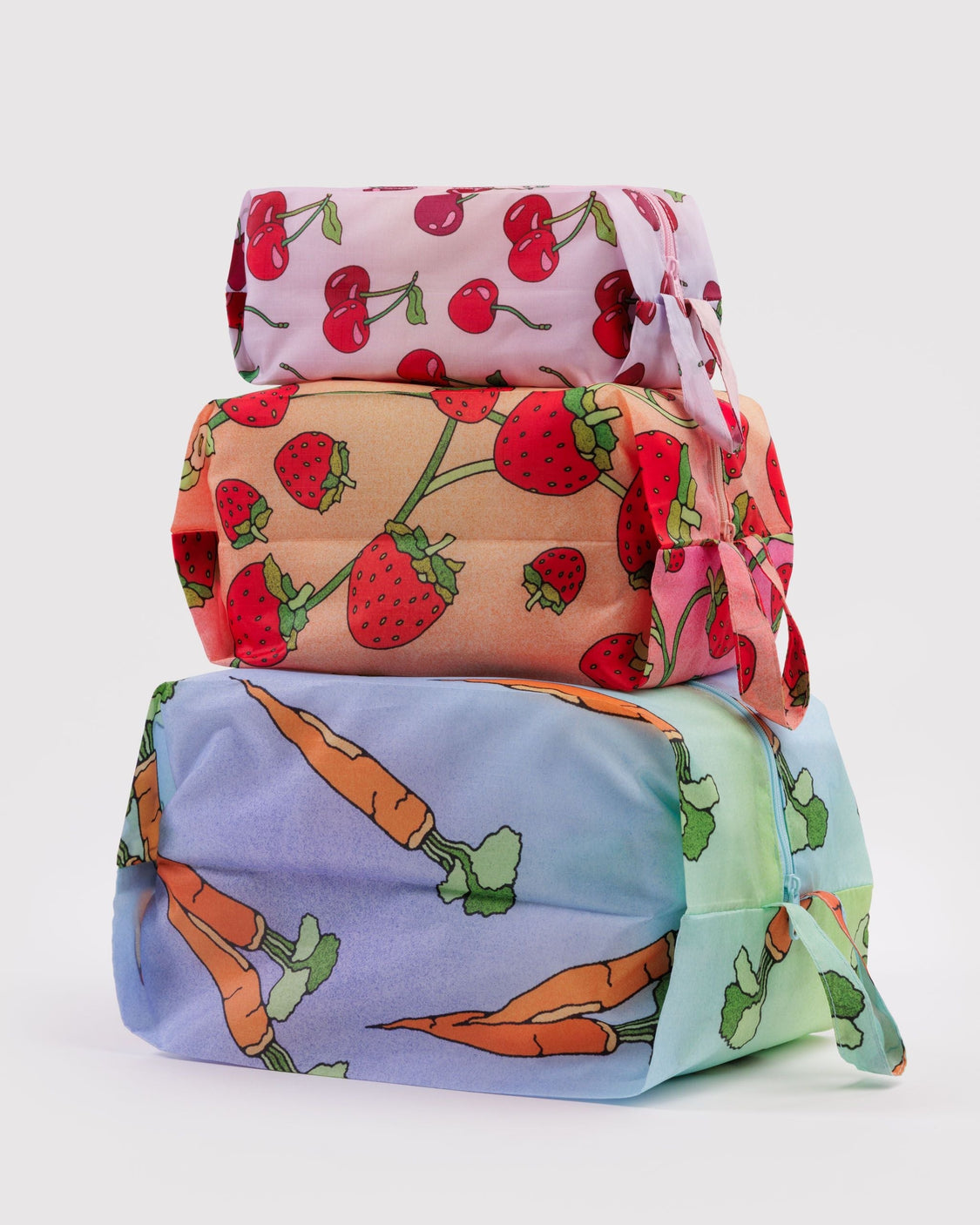 3D Zip Set - Carrots & Berries - Clean Zip Trio