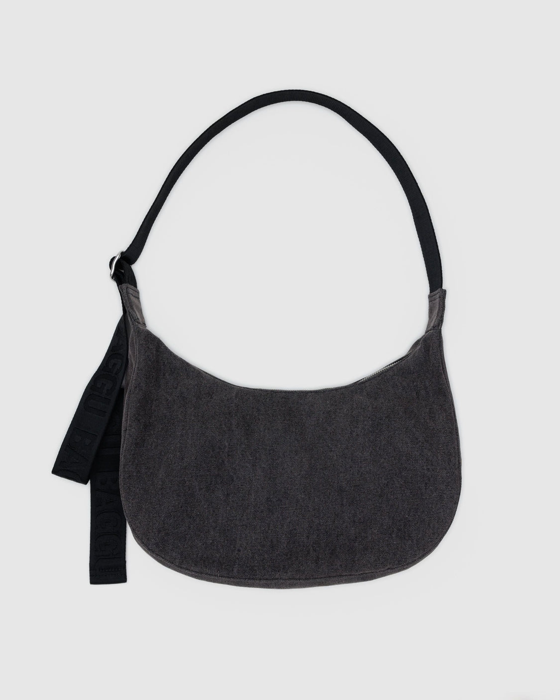 Medium Denim Crescent Bag - Washed Black Denim - Weekend Street Pack