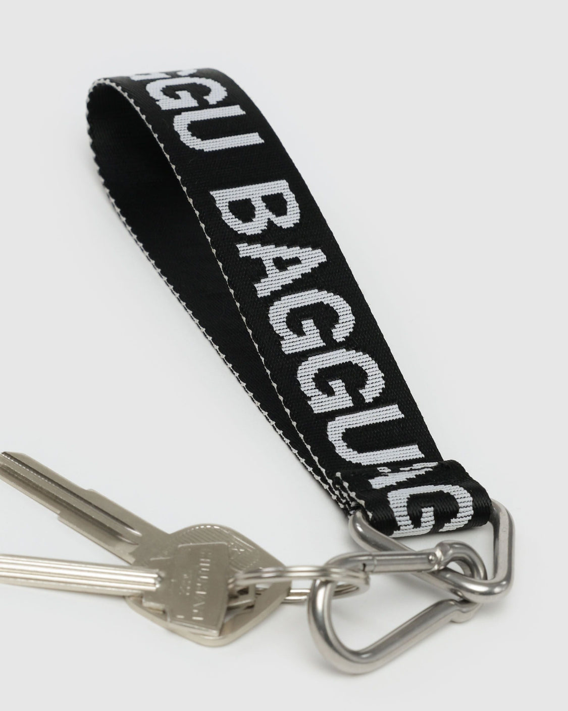Logo Keychain - Black and White - Bag Clip Tag