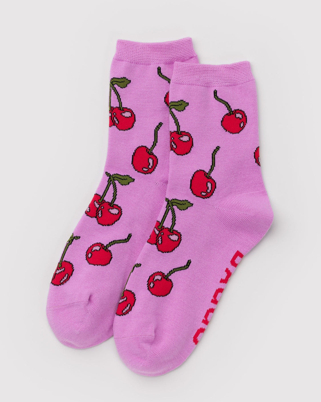 Crew Sock - Cherries - Soft Home Touch