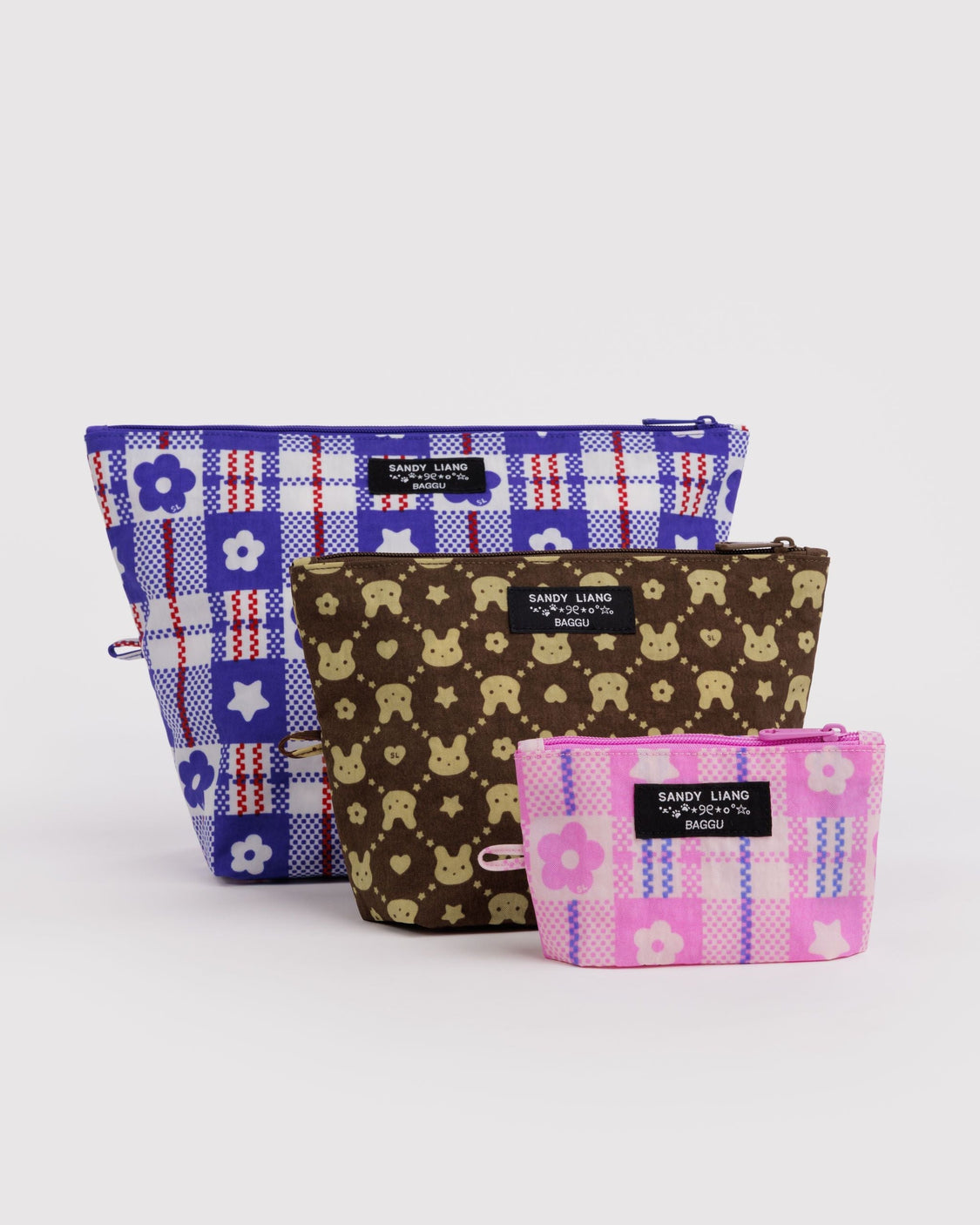 Go Pouch Set - Sandy Liang - Travel Zip Trio
