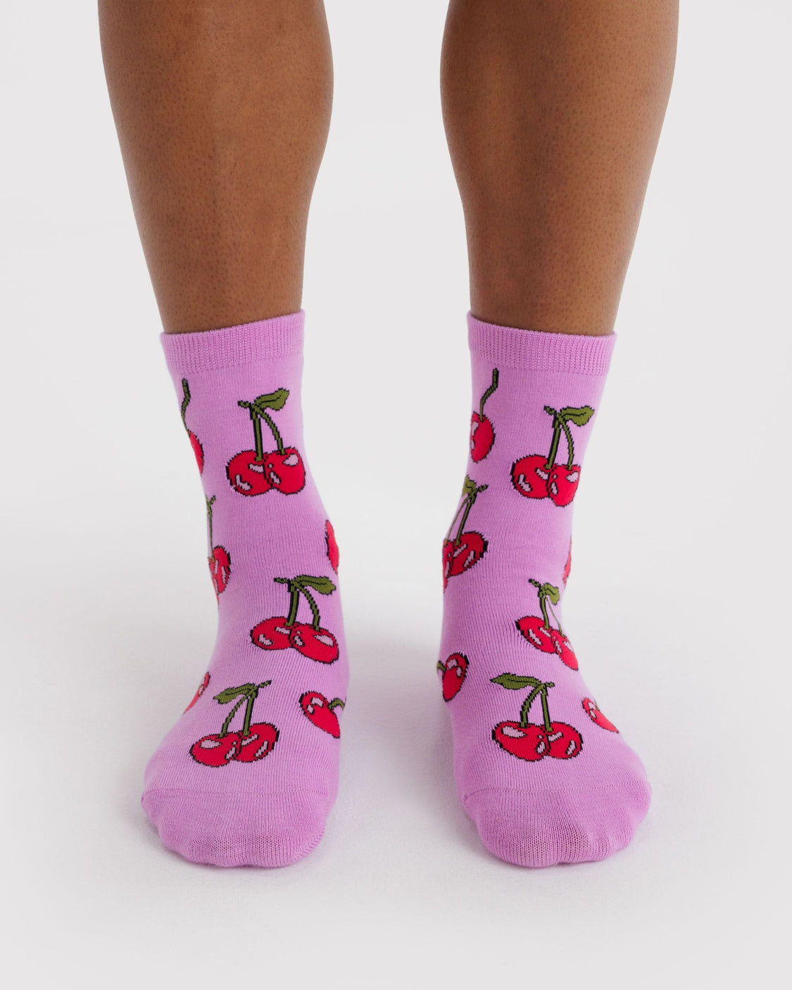 Crew Sock - Cherries - Soft Home Touch