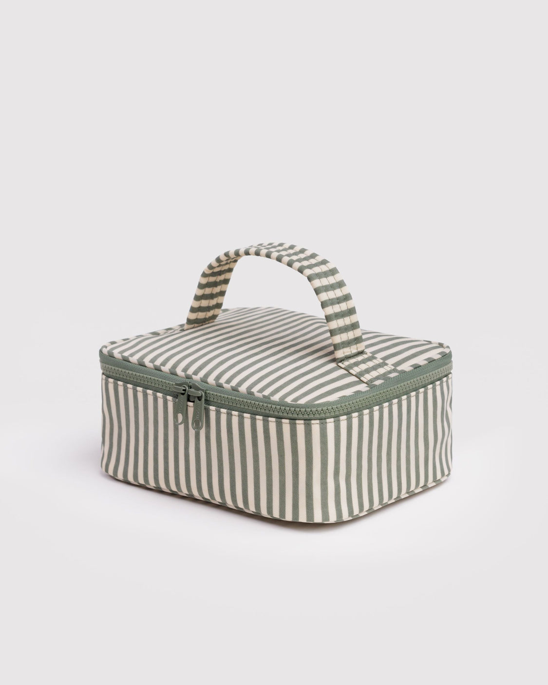 Small Cosmetic Case - Sage Stripe - Lite Pocket Pack