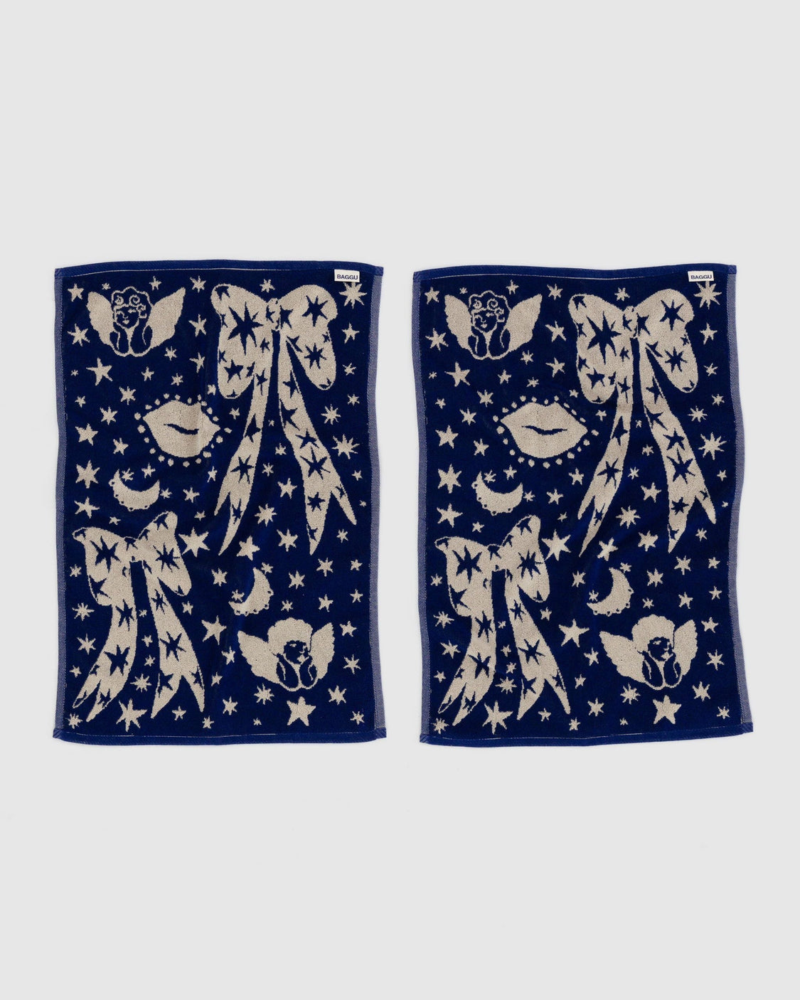Hand Towel Set of 2 - Cherub Bows - Classic Charm Hook